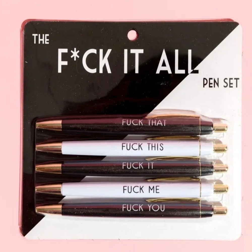 F*ck It All Pen Set - Black and White